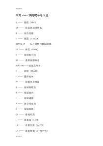 南方cass快捷键命令大全