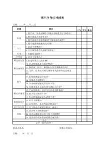 4S店-展厅5S每日检查表