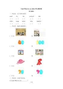 Unit4-What-do-you-collect？单元测试卷