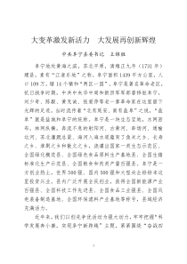 (XXXX0319)大变革激发新活力 大发展再创新辉煌(定)