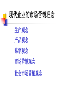 【培训课件】现代企业的市场营销理念