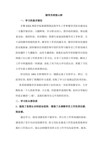 辅导员研修心得