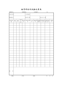 成都某路桥公司施工文档之粗骨料检测试验记录表