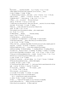 人教版2014八年级英语上册1-5单位单选