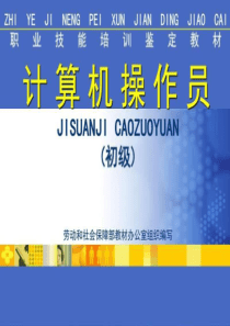 计算机操作员(初级)-图文.ppt