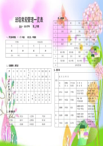 六年级管理制度表格