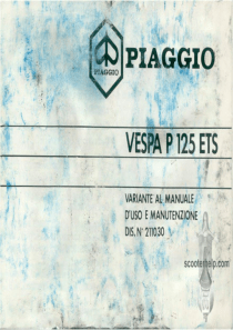 PiaggioVespaP125ETSoperationmaintenanceit