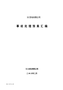 电厂应急预案汇编
