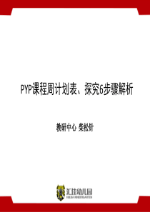 PYP课程开发周计划表、探究6步骤解析-by柴松针
