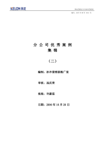 分公司优秀销售案例集锦(二期)
