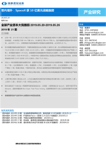 全球产业资本大势跟踪2019年21期思内观外SpaceX获10亿美元战略融资20190528