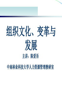 组织文化变革与发展