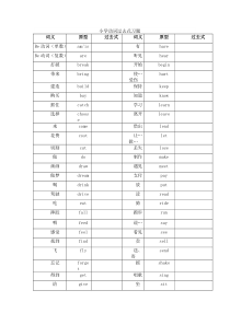 小学动词过去式练习题及答案