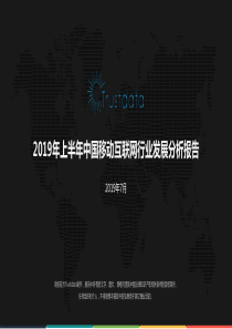 2019年上半年移动互联网行业分析报告Trustdata2019775页