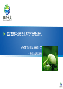022成都康宜农业商业计划书29页