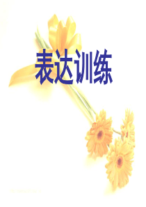沟通表达训练分析