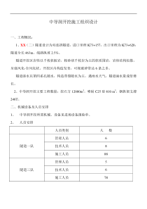 双连拱隧道中导洞开挖施工组织设计方案