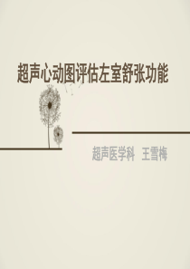 超声心动图评估左室舒张功能