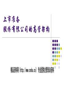 上市准备-股份有限公司高管架构