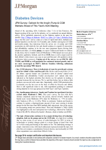 JP摩根美股医疗供应与设备行业糖尿病设备调查胰岛素泵和CGM市场展望20196339页