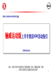 东风日产骊威运动版上市专营店NW活动指引