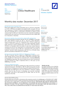 德银中国医疗保健行业中国医疗保健行业2017年12月月度数据追踪2018011721页