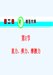 重力、弹力和摩擦力课件