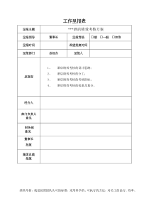 酒店绩效考核方案