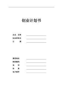 SYB创业计划书空白模板[1]
