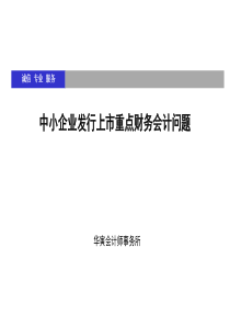 中小企业发行上市重点财务问题讲解