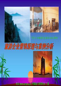 营销管理--旅游企业营销原理与案例分析(PPT 75页)
