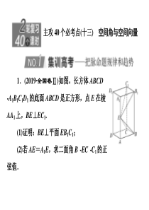 2020新高考数学理二轮专题培优新方案主攻40个必考点课件立体几何十三