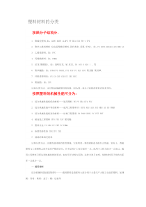 塑料材料的分类