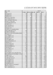 2019高考必看--山东省2013-2018年本科(理科)投档情况统计表(含位次)0618