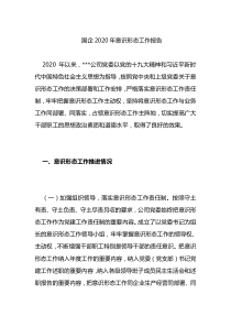 国企2020年意识形态工作报告