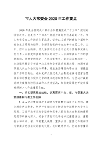 [doc文档可编辑]市人大常委会2020年工作要点