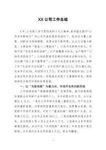 [doc文档可编辑]XX公司工作总结2