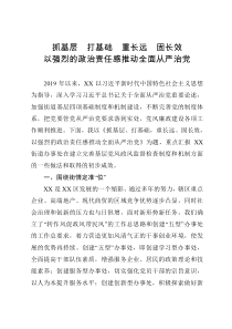 全面从严治党工作专题汇报
