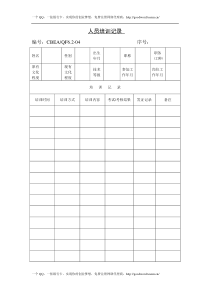 人员培训计录表全文案例分析电子版