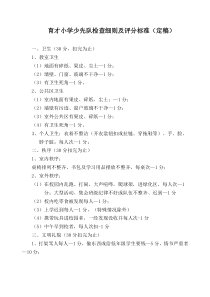 少先队检查细则及评分标准