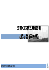 云南XX国际珠宝城项目定位与营销策略报告