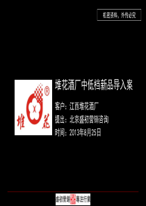 江西堆花酒业中低档新品上市方案（PPT39页)
