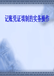 记账凭证填制的实务操作