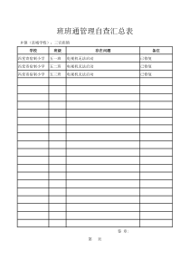 班班通问题自查表
