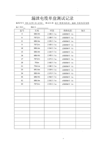漏缆单盘测试记录