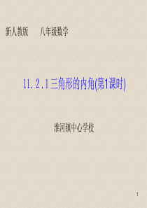 八年级数学新人教版11.2.1三角形的内角(第1课时)