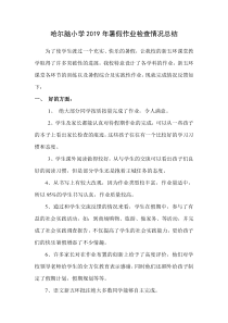学生假期作业完成情况总结