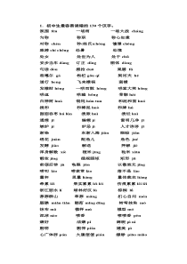 中学生易读错写错的字