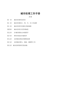城市经理工作手册