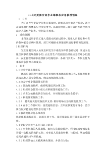 xx公司受限空间作业应急救援预案